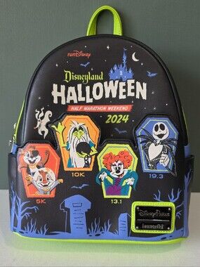 NWT Disney Parks runDisney 2024 Halloween Half Marathon Loungefly Backpack
